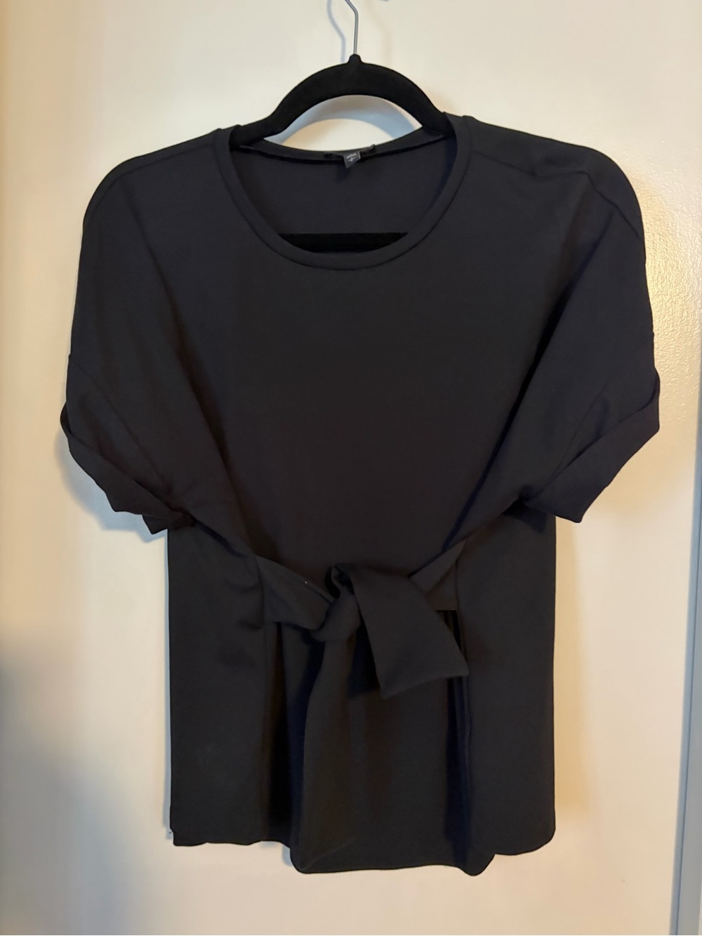 Classic Black Tie-Waist Top